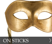 Venetian Masquerade Masks on stick